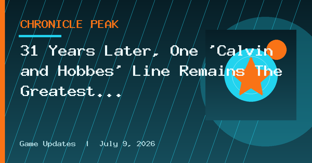 31 Years Later, One 'Calvin and Hobbes' Line Remains The Greatest Quote In Comic
