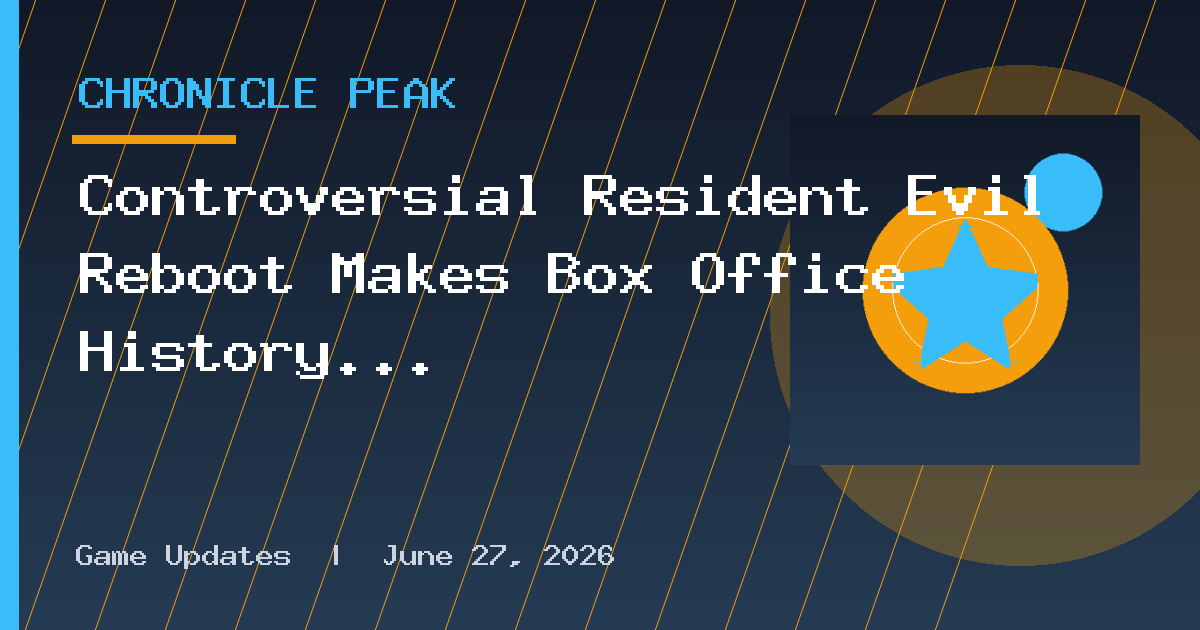 Controversial Resident Evil Reboot Makes Box Office History