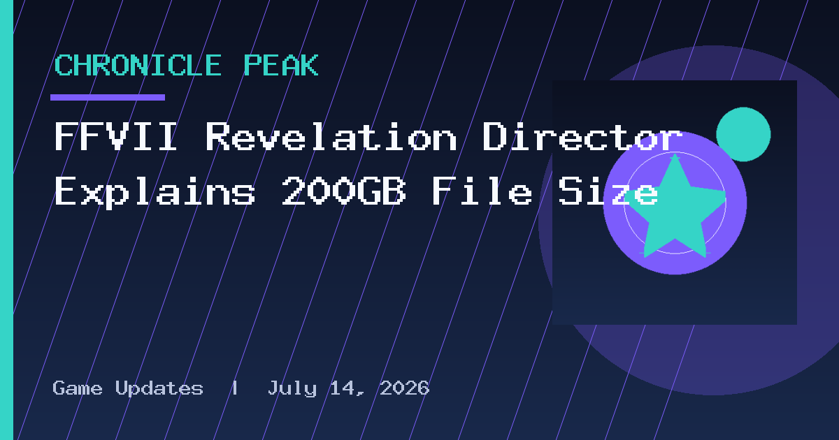FFVII Revelation Director Explains 200GB File Size