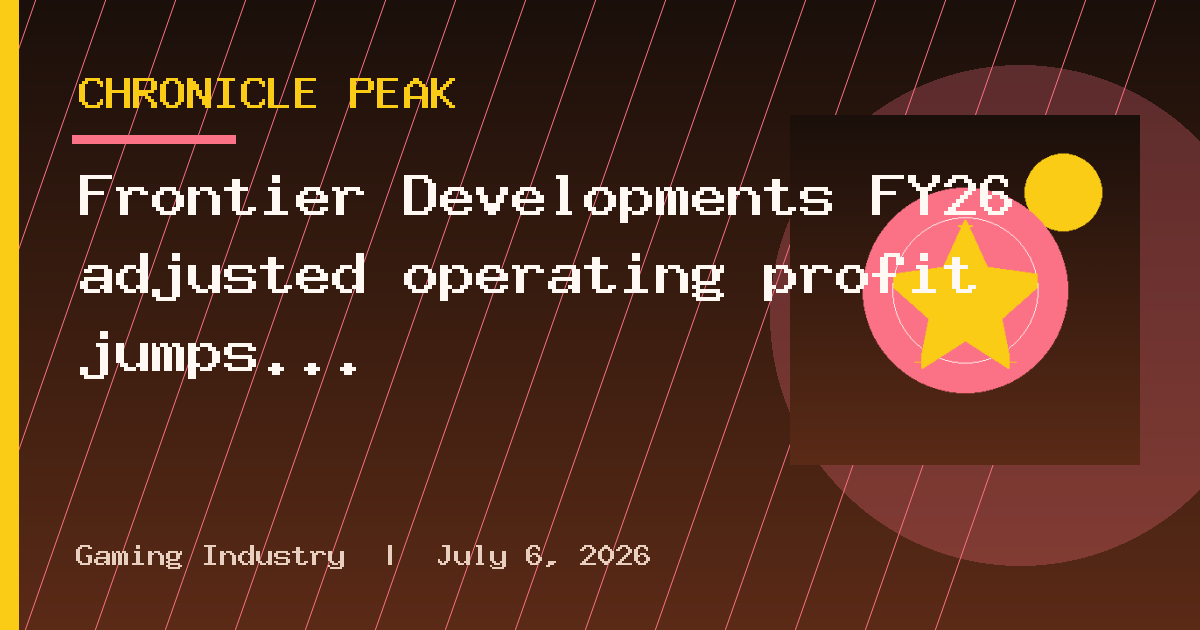 Frontier Developments FY26 adjusted operating profit jumps 62% to £21.4m