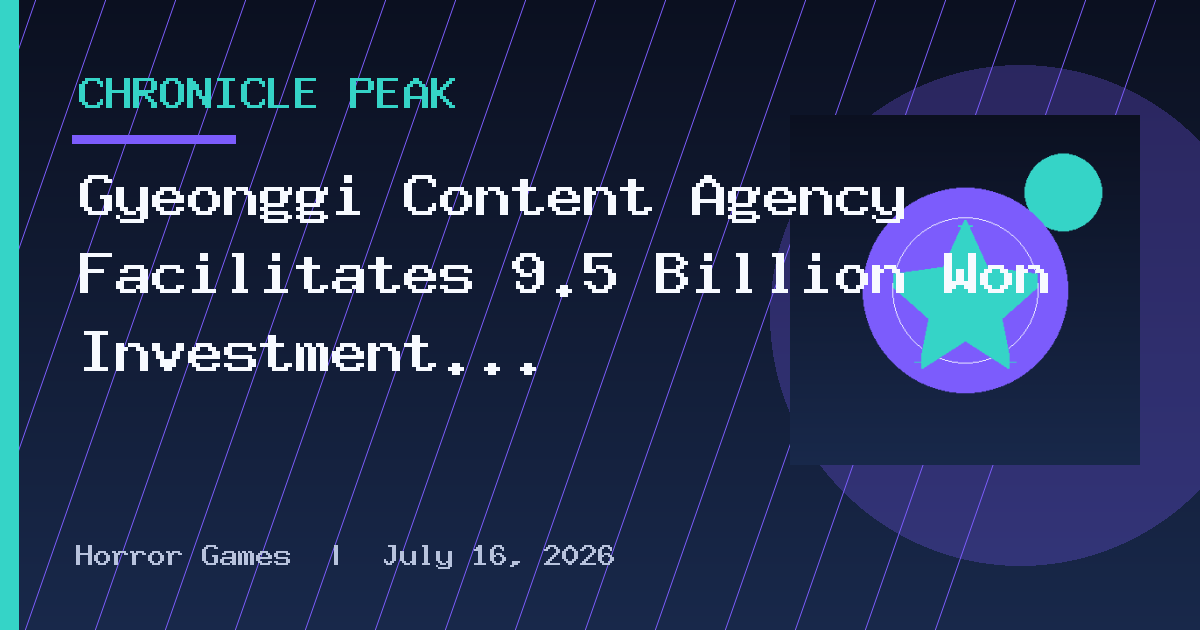 Gyeonggi Content Agency Facilitates 9.5 Billion Won Investment for 9 Content
