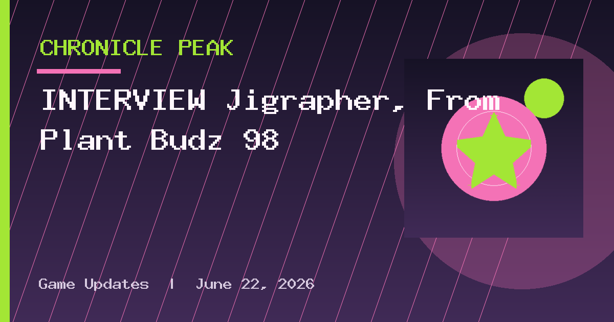 INTERVIEW Jigrapher, From Plant Budz 98