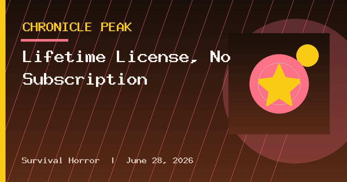 Lifetime License, No Subscription