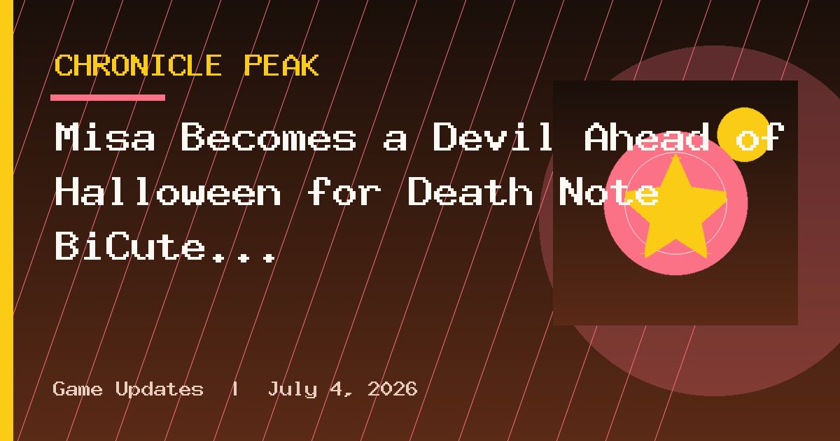 Misa Becomes a Devil Ahead of Halloween for Death Note BiCute Figure