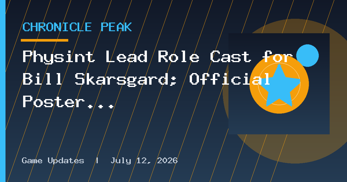 Physint Lead Role Cast for Bill Skarsgard; Official Poster and Tagline Revealed