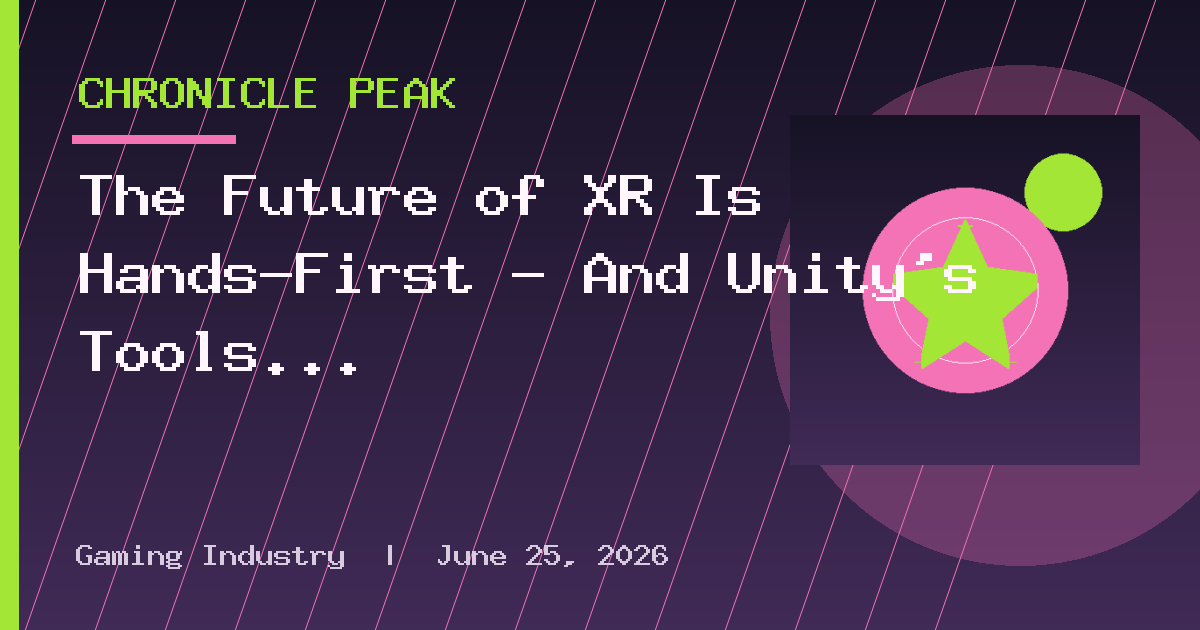The Future of XR Is Hands-First — And Unity's Tools Are Ready