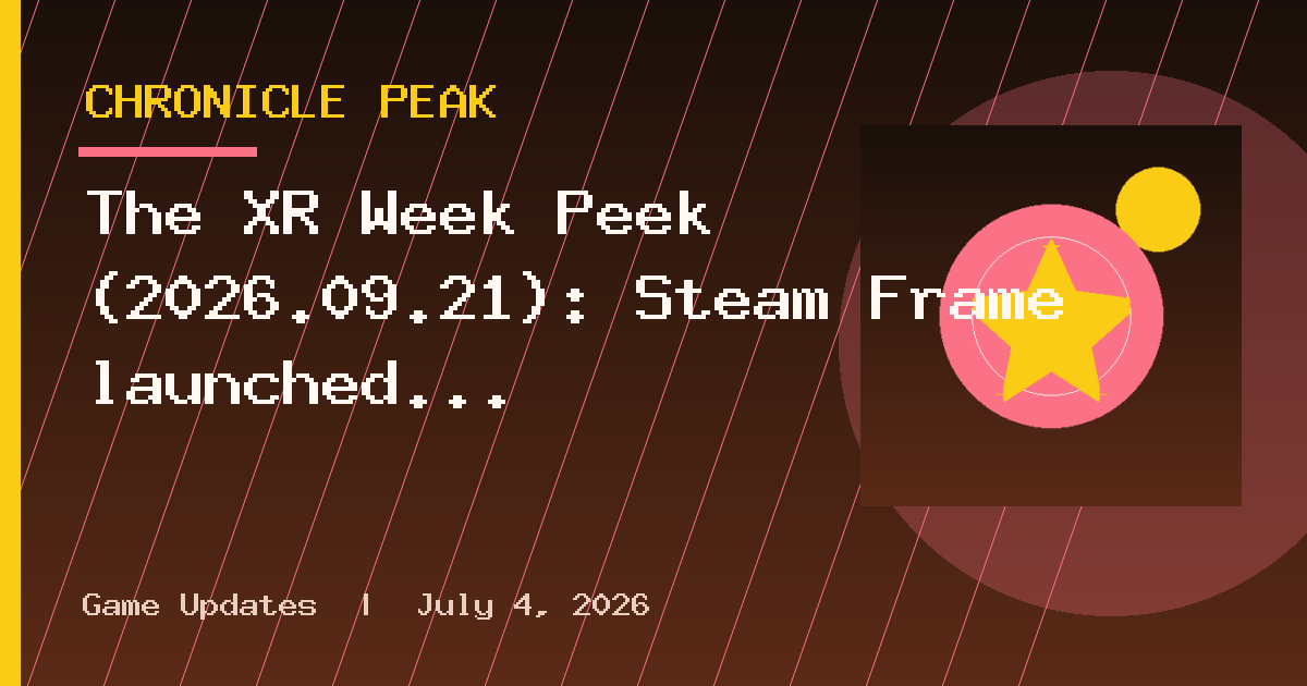 The XR Week Peek (2026.09.21): Steam Frame launched for $1,059, Snap shows use