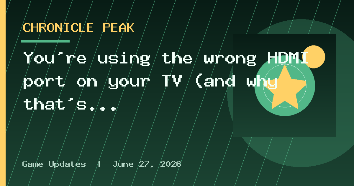 You're using the wrong HDMI port on your TV (and why that's a problem)